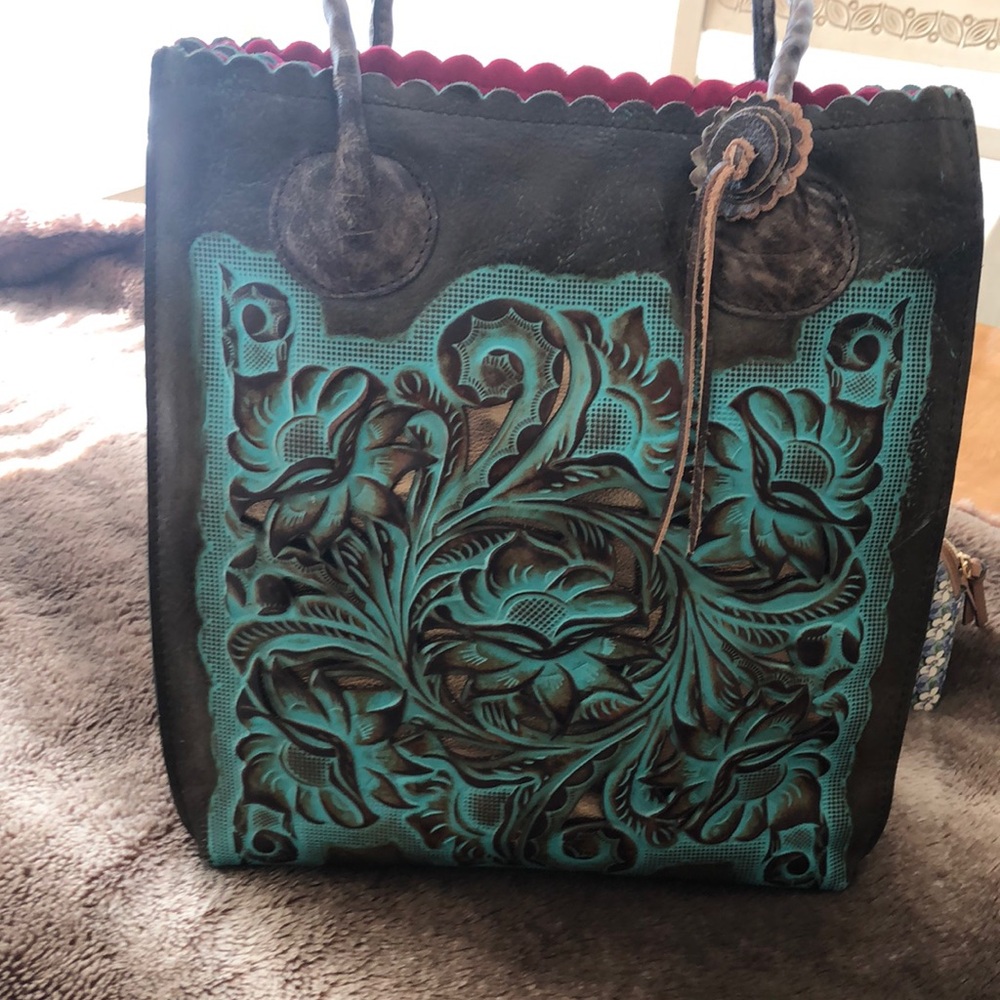Patricia Nash brown leather tote
